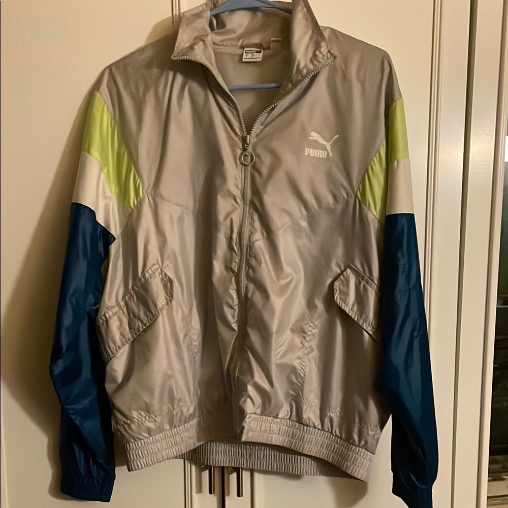 Puma Silver and Navy Windbreaker